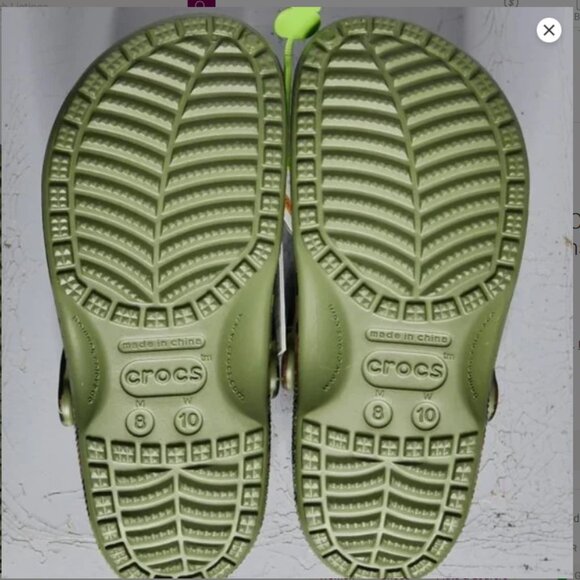 Crocs Classic Hemp Camo Clogs Army Green Unisex Adult US Mens 8 Wms 10 New - Picture 3 of 4